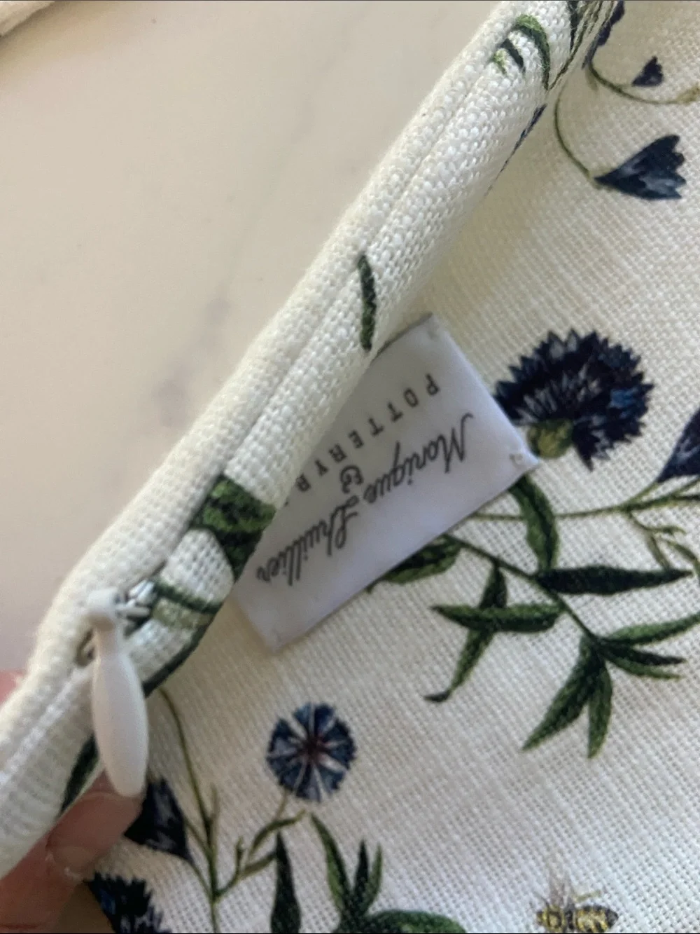 Pottery Barn Cream Floral Embroidered pillow covers - Set of 4